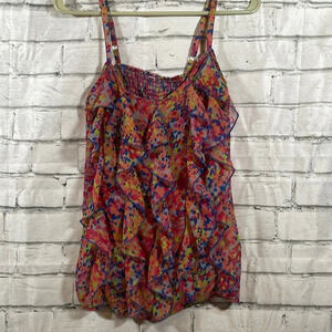 Women’s multi-color flowy tank top